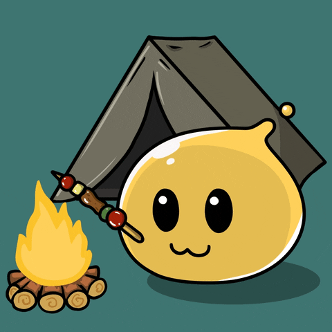 Tent Camping Bonfire Kebabs GIF