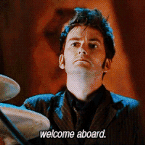 Tenth Doctor Welcome Aboard GIF