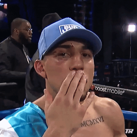 Teofimo Lopez Wearing Bud Light Cap GIF