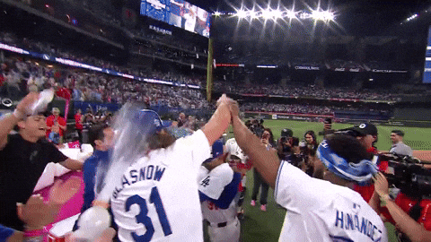Teoscar Hernandez Poured With Water GIF