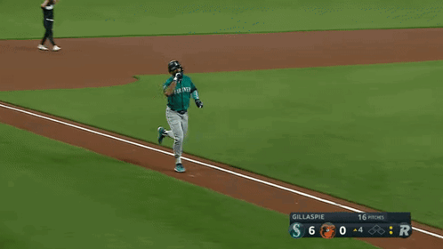 Teoscar Hernandez Running Towards Home Plate