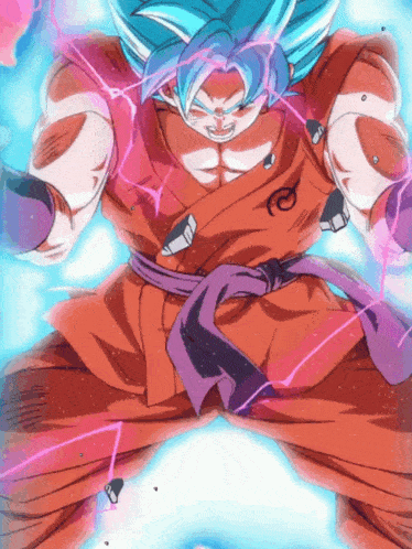 Teq Super Saiyan God Ss Goku Kaioken Ceaseless Combat Gif GIF