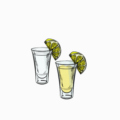 Tequila Filling Glass Shot Animation GIF