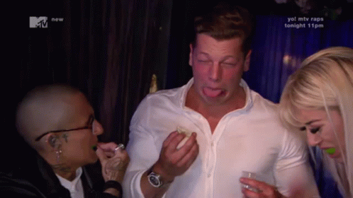 Tequila Shots Disgusted Facial Reaction GIF