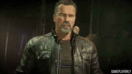 Terminator Arnold Schwarzenegger Fighting GIF