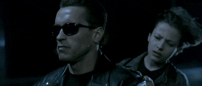 Terminator Arnold Schwarzenegger Riding A Motor Bike Kid GIF