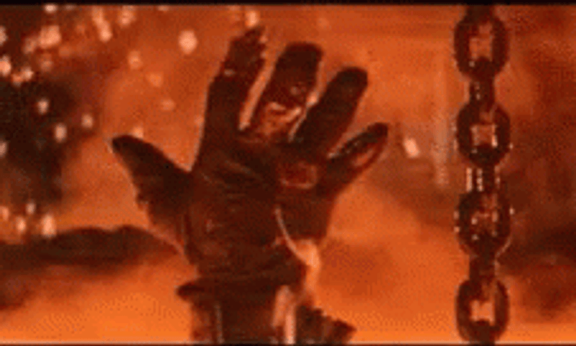 Terminator Fiery Thumbs Up GIF