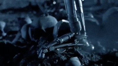 Terminator Skynet Holding A Gun GIF