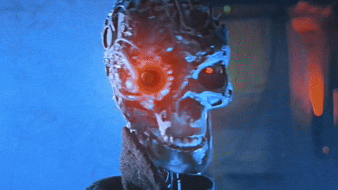 Terminator Skynet With Damaged Face GIF