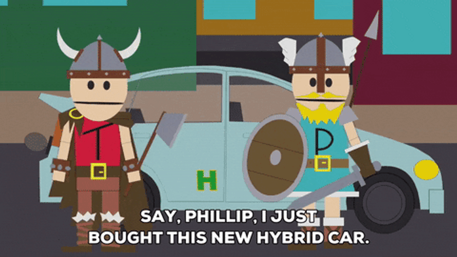 Terrance And Phillip Bought New Hybrid Car GIF