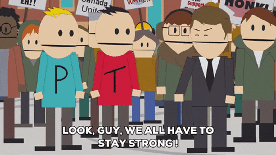 Terrance And Phillip Fighting With The Man GIF
