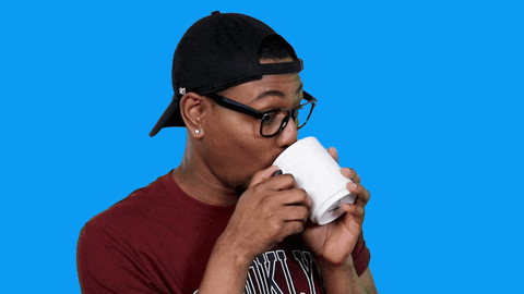 Terrell Grice Oop Reaction On His Coffee GIF