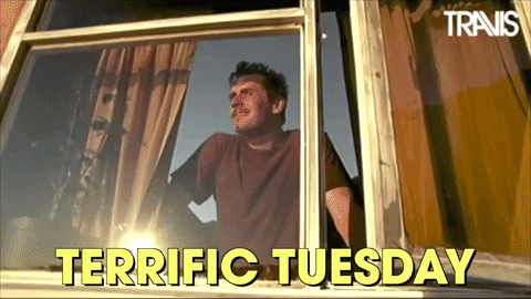 Terrific Travis Tuesday Sweet Smile Happy Outlook GIF