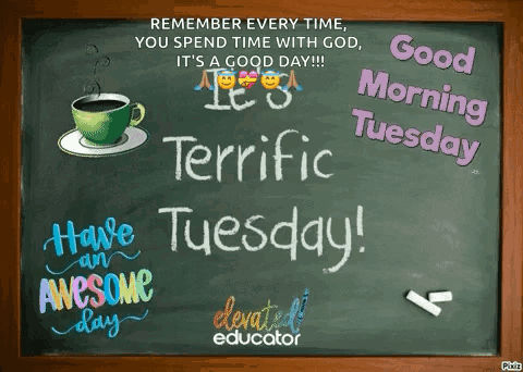 Terrific Tuesday Chalkboard Scribbles GIF