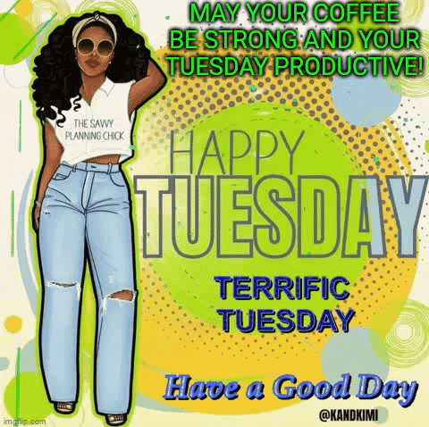 Terrific Tuesday Sassy Cartoon Lady GIF