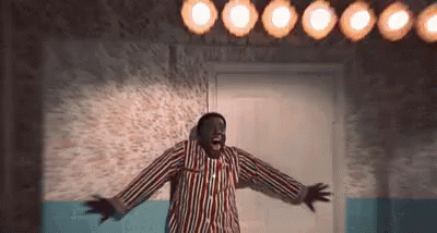 Entertaining Man Shouting Terrified GIF