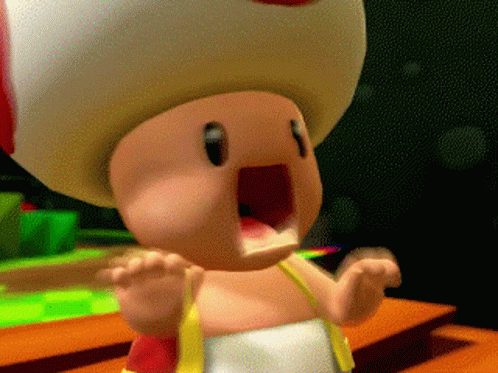 Adorable Toad Running Terrified GIF