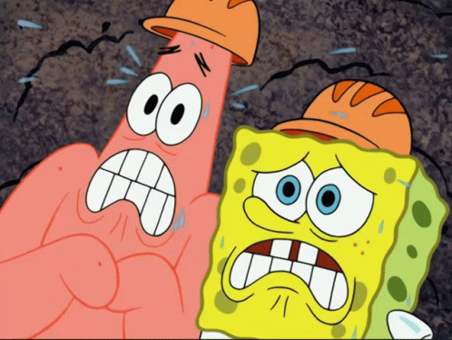 Spongebob Patrick Trembling Terrified GIF