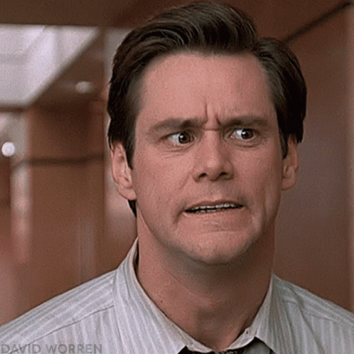 Terrified Jim Carrey Hilarious Face GIF