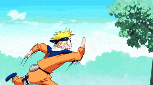 Terrified Naruto Running GIF