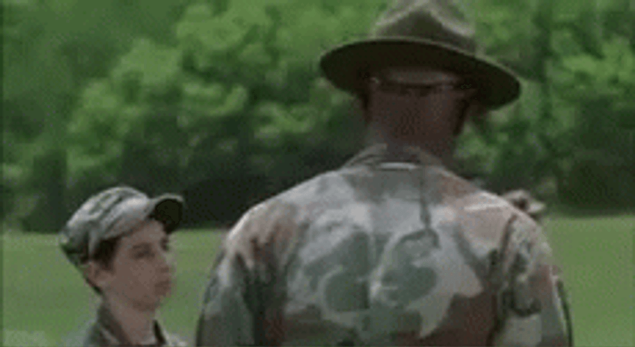 Terrifying Major Payne Steely Glare GIF