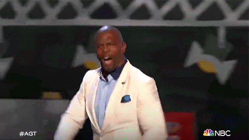 Terry Crews Hyped Up Jog To Stage GIF