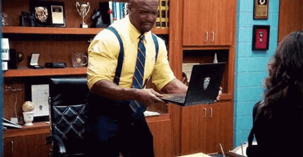 Terry Crews Smashing Computer GIF
