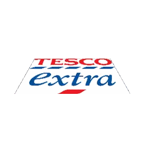 Tesco Extra Logo with Red Arrow