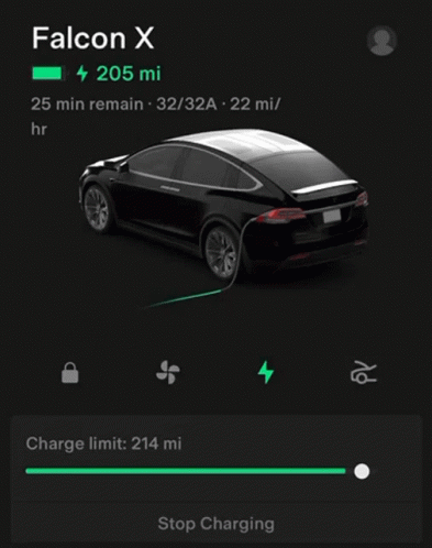 Black Tesla Model 3 Interface GIF