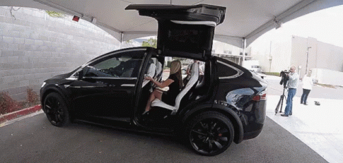 Tesla Model X Adventure Car Door Down GIF