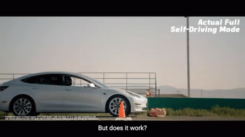 Tesla Actual Video Self Driving Mode GIF
