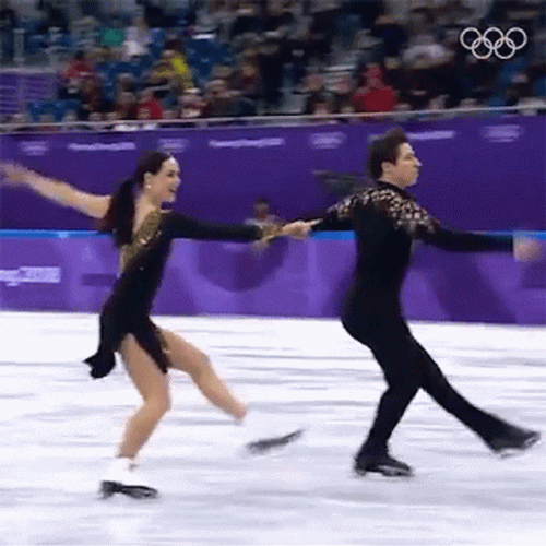 Tessa Virtue And Scott Moir Ice Skating  GIF