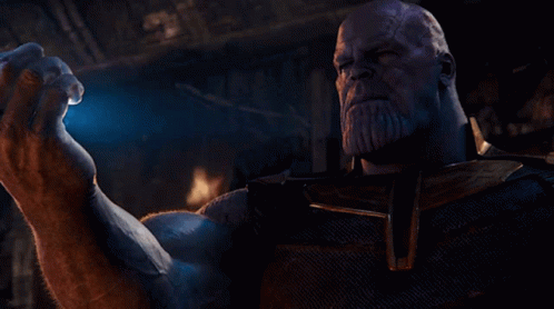 Thanos Holding A Glowing Tesseract GIF