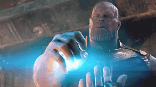 Thanos Destroying Tesseract Cube Avengers GIF