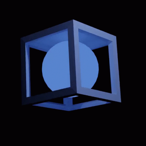 Tesseract Crystal Ball Center Twirling GIF