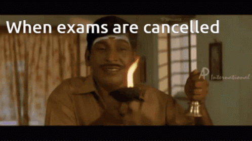 Test Day Cancelled Exam Meme GIF