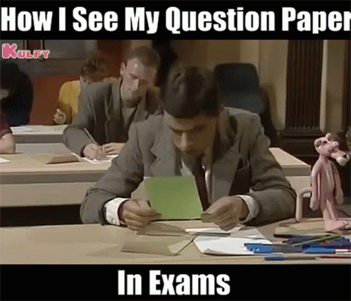 Test Day Mr Bean Peeking GIF