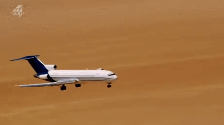 Testing Landing Plane Crash Desert GIF