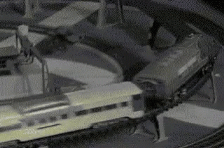 Testing The Toy While The Train Crash Itself GIF