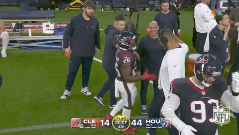 Texans Player And Coach Interaction GIF