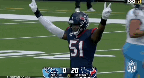 Texans Player Peace Sign GIF