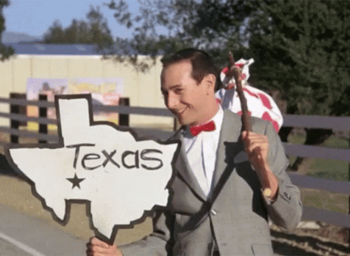 Texas Banner Of Paul Reubens GIF