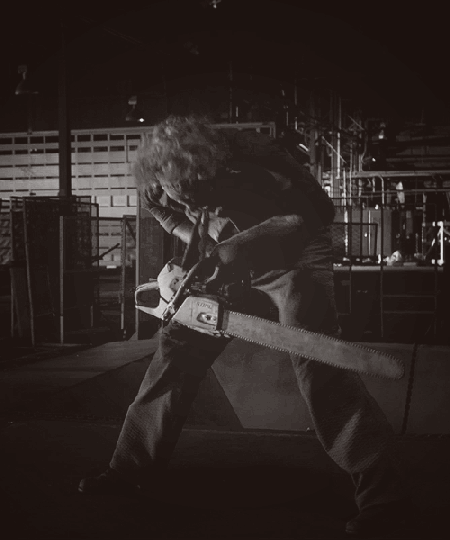 Texas Chainsaw Crazy Push Pull GIF