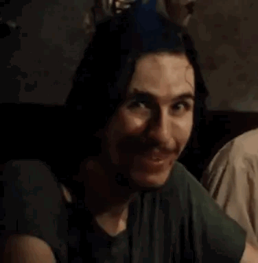 Texas Chainsaw Creepy Smile GIF