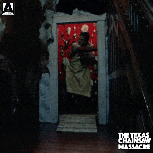Texas Chainsaw Shutting Door GIF