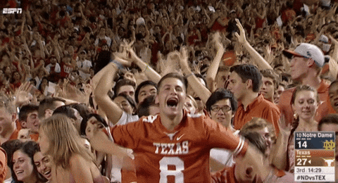 Texas Fans Fired Up And Excited About It GIF