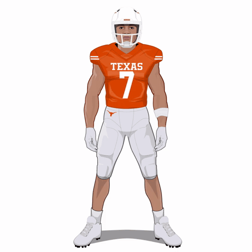 Texas Football Player Number 7