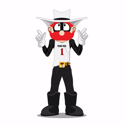 Texas Tech Mascot Wearing Cowboy Hat