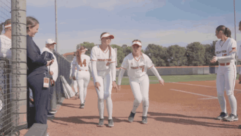 Texas Tech Softball Players on Field