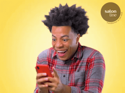 Excited Johnny Klein Texting GIF